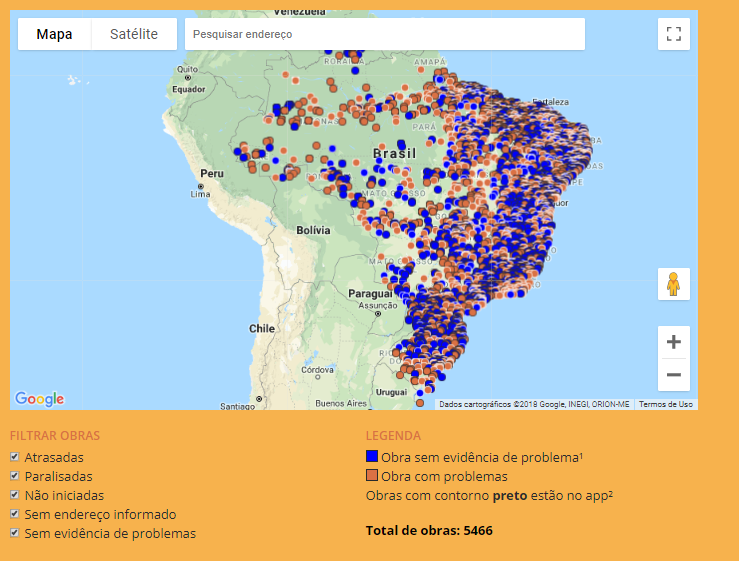 Campanha da Transparência Brasil notifica mais de 3 mil obras de escolas e creches com problemas